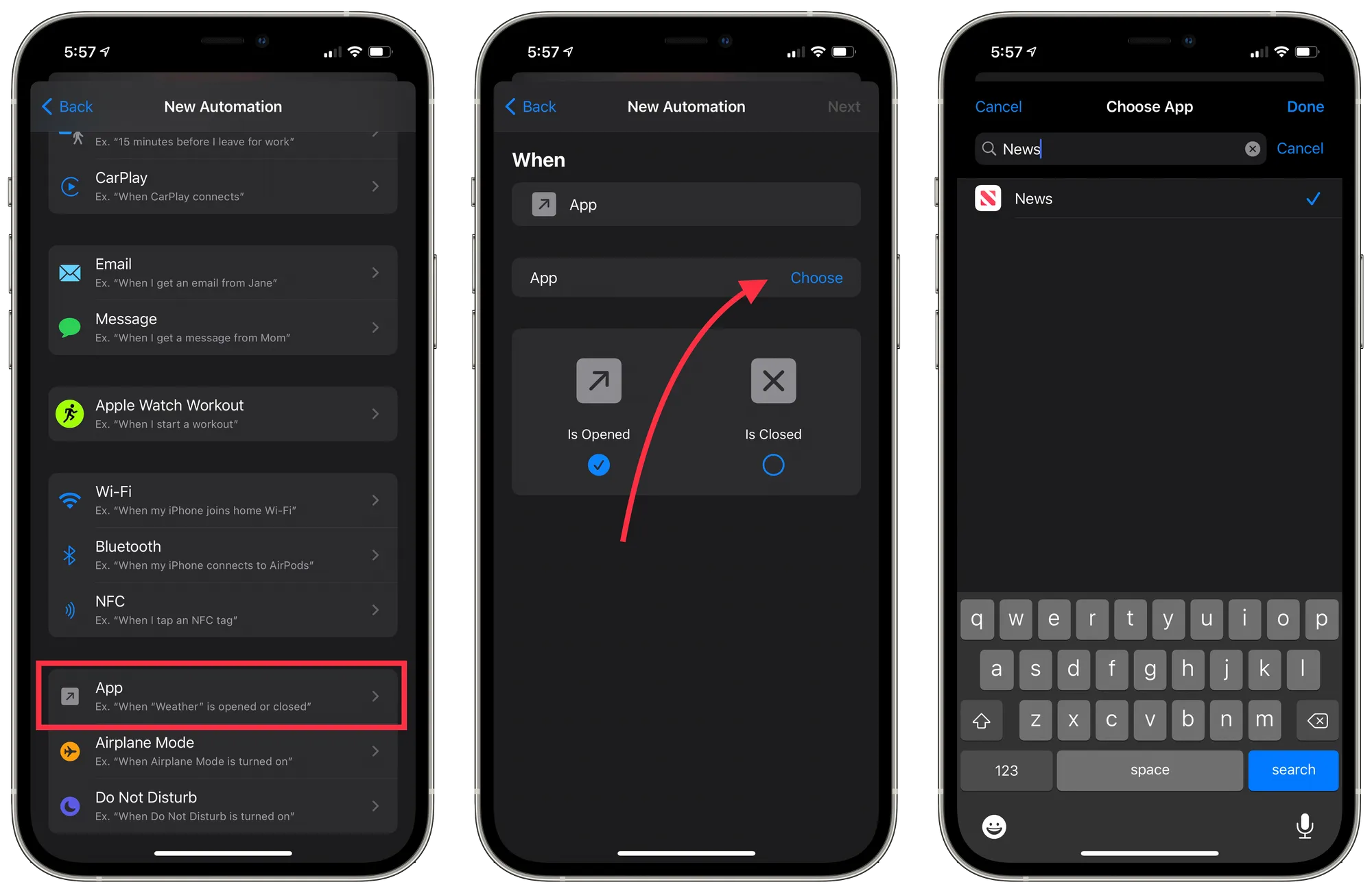 Choose the app you want to pause from